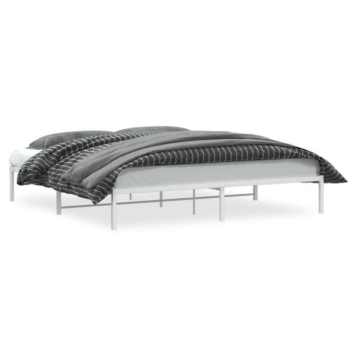 sengeramme 200x200 cm metal hvid