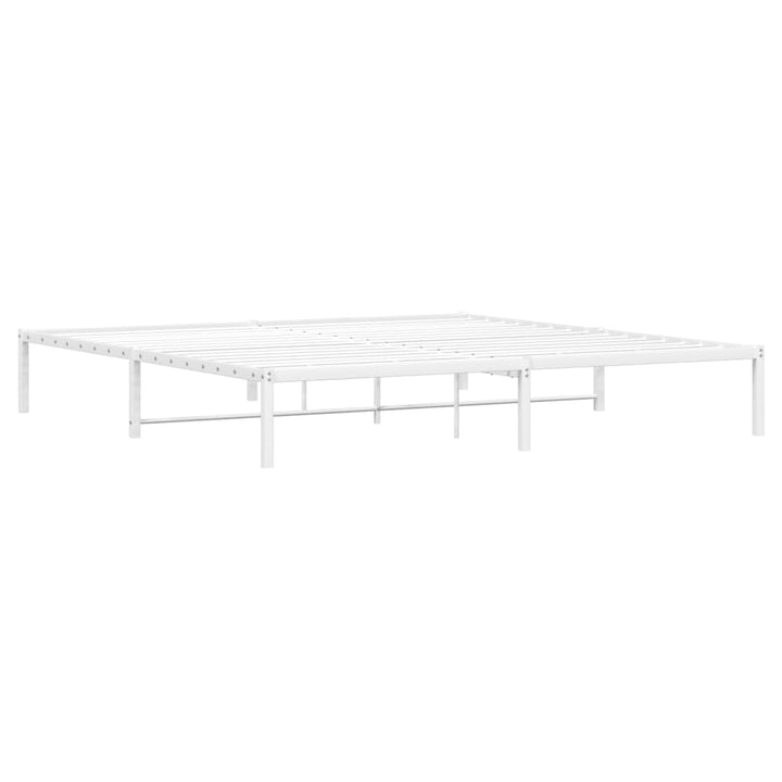 sengeramme 200x200 cm metal hvid