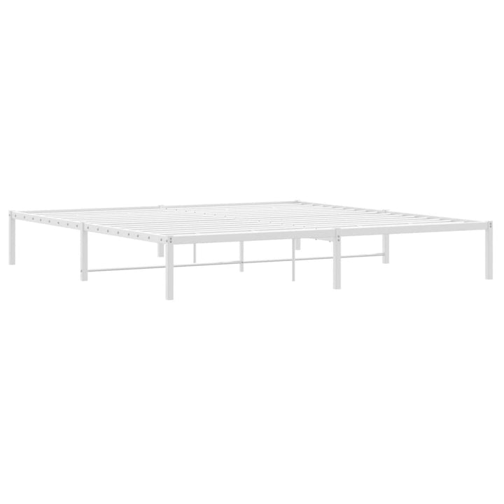 sengeramme 200x200 cm metal hvid