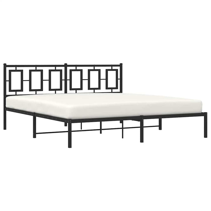 sengeramme med sengegavl 183x213 cm metal sort
