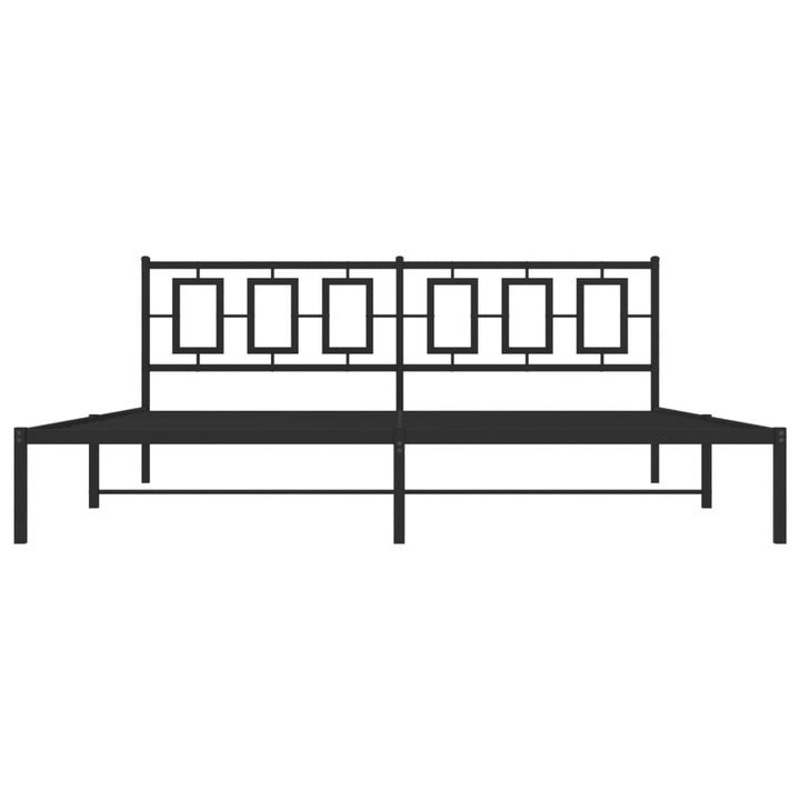 sengeramme med sengegavl 193x203 cm metal sort
