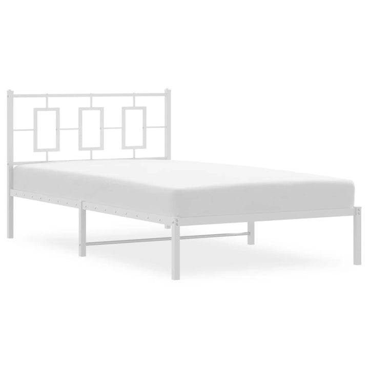 sengeramme med sengegavl 107x203 cm metal hvid