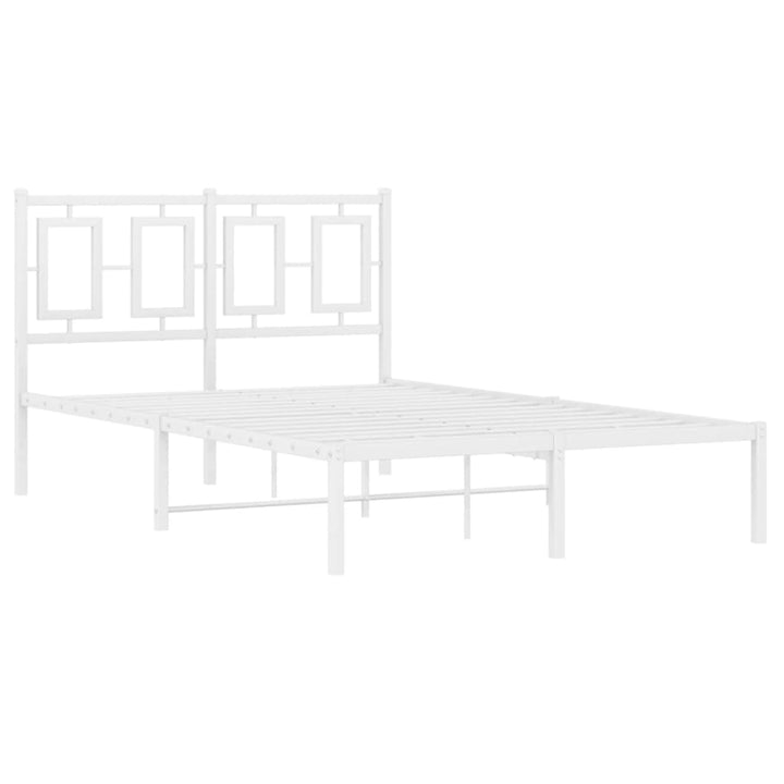 sengeramme med sengegavl 120x190 cm metal hvid
