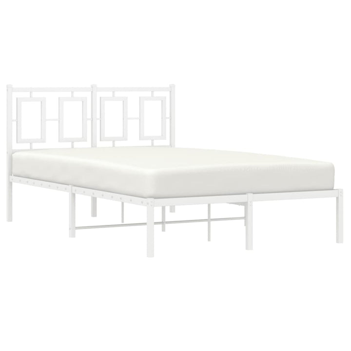 sengeramme med sengegavl 120x200 cm metal hvid