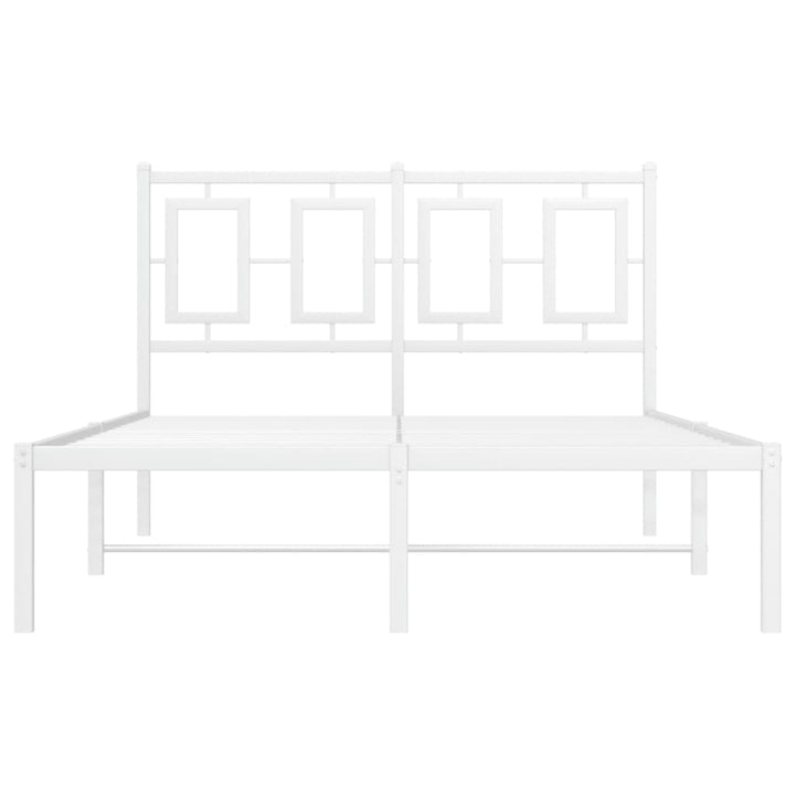 sengeramme med sengegavl 120x200 cm metal hvid