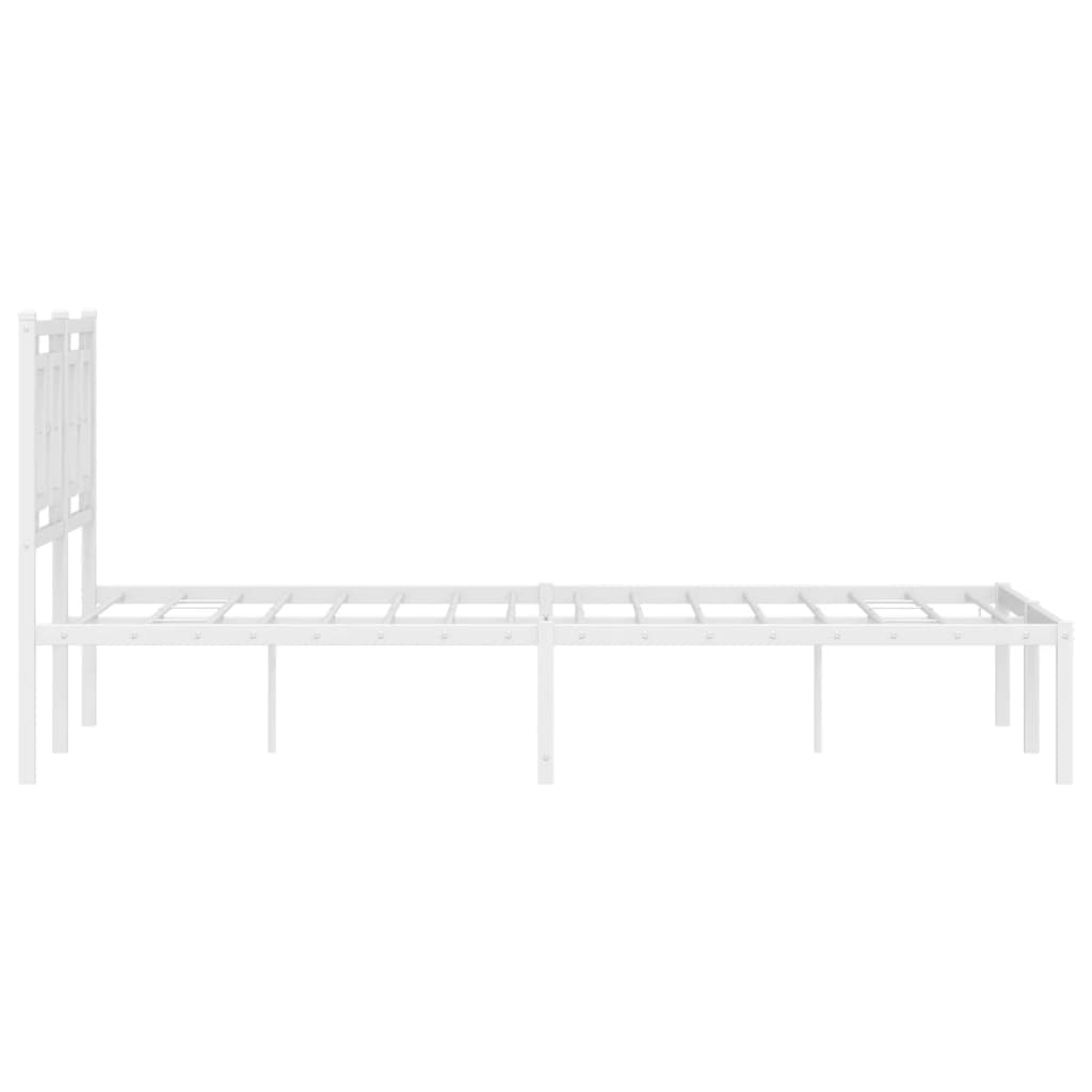sengeramme med sengegavl 120x200 cm metal hvid