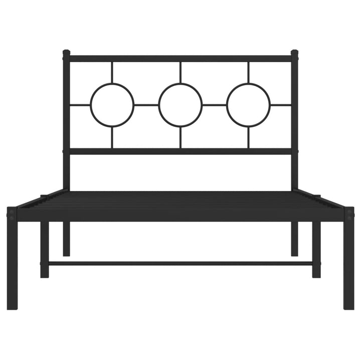 sengeramme med sengegavl 100x200 cm metal sort