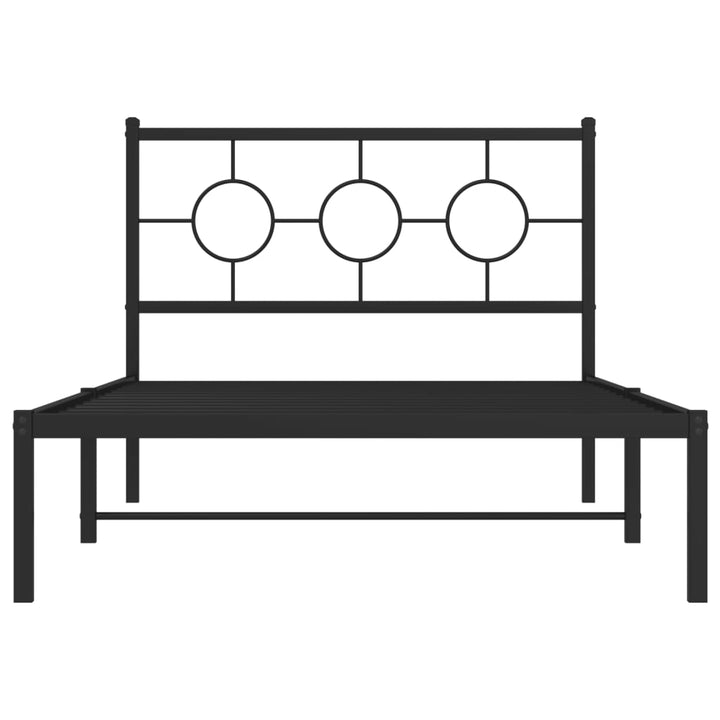 sengeramme med sengegavl 107x203 cm metal sort