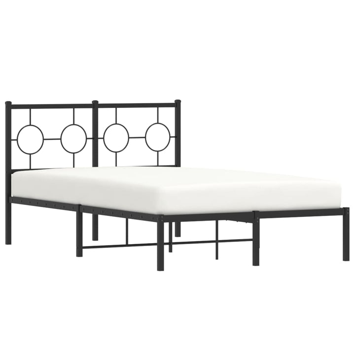 sengeramme med sengegavl 120x190 cm metal sort
