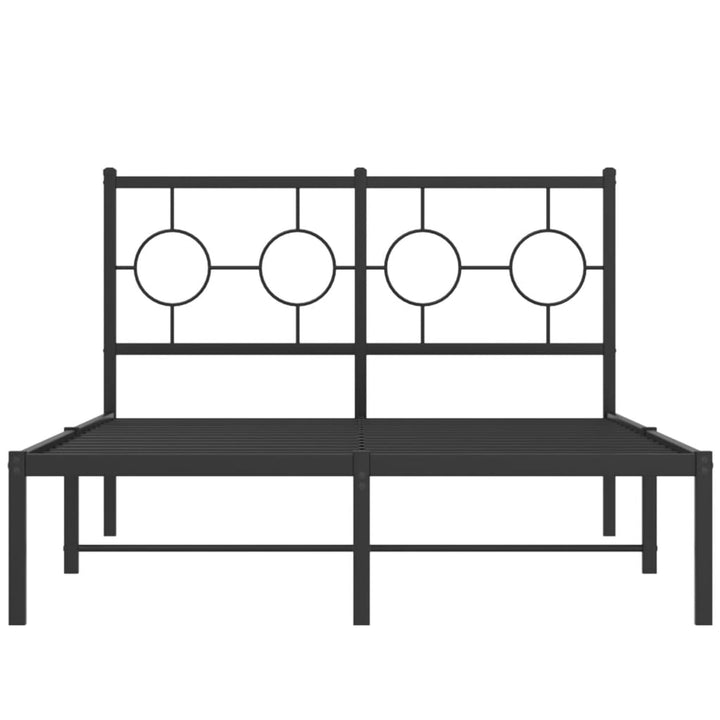 sengeramme med sengegavl 120x190 cm metal sort