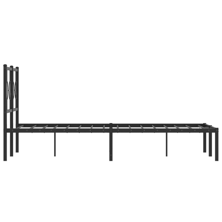 sengeramme med sengegavl 120x190 cm metal sort