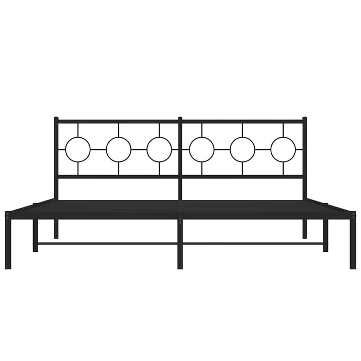 sengeramme med sengegavl 183x213 cm metal sort