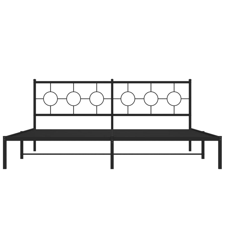 sengeramme med sengegavl 193x203 cm metal sort