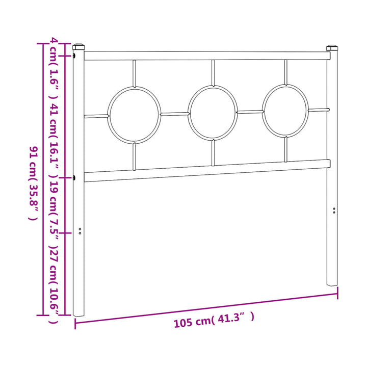 udskiftningsgavl 100 cm metal sort