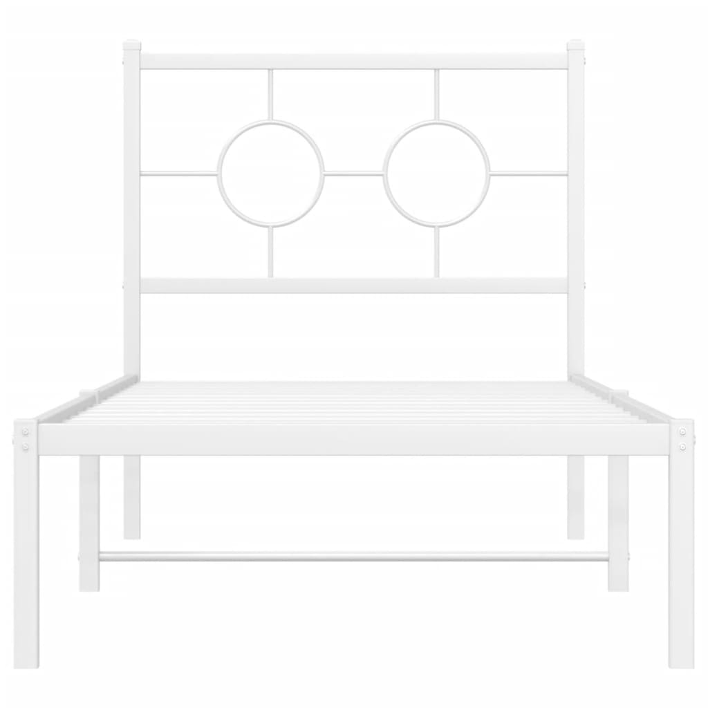 sengeramme uden madras med hovedgærde 75x190 cm hvid