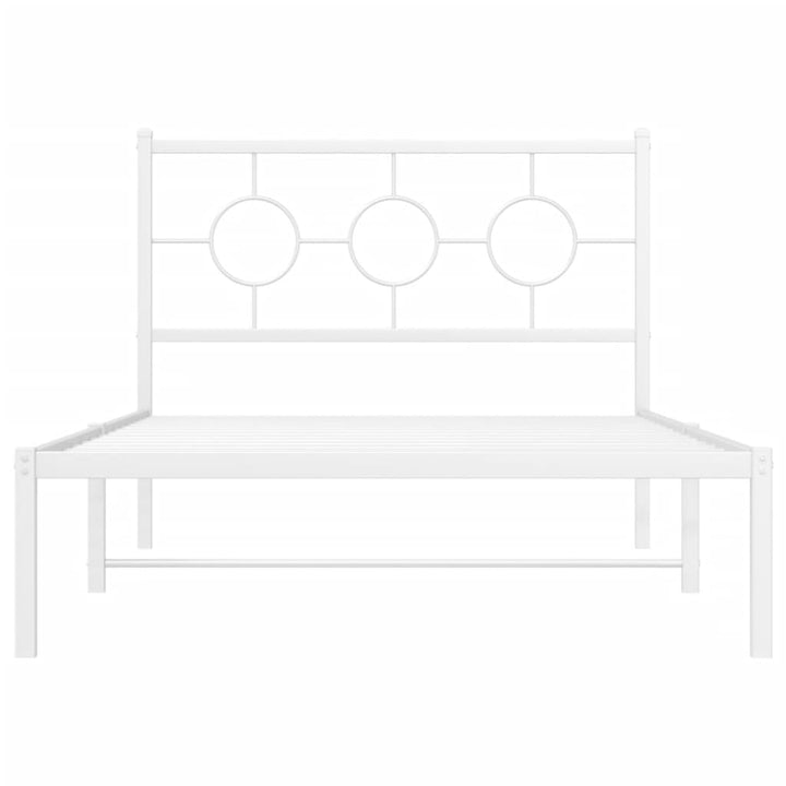 sengeramme med sengegavl 107x203 cm metal hvid