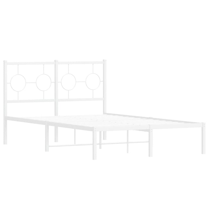 sengeramme med sengegavl 120x190 cm metal hvid