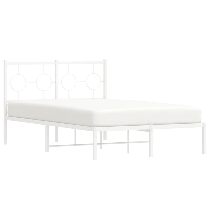 sengeramme med sengegavl 120x190 cm metal hvid