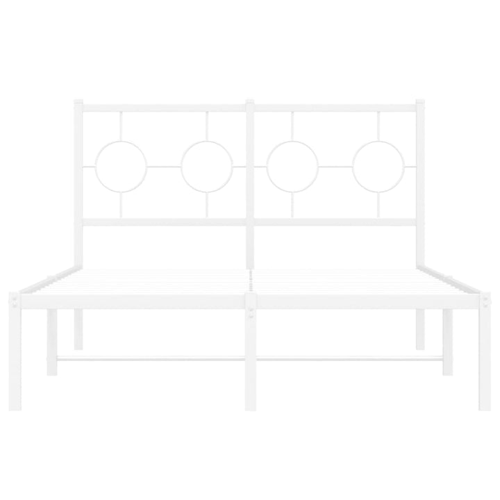 sengeramme med sengegavl 120x190 cm metal hvid