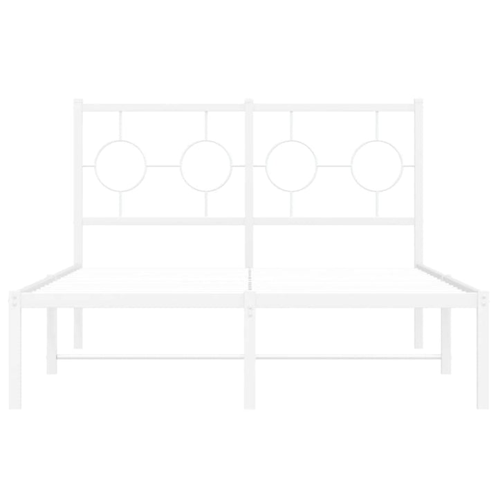 sengeramme med sengegavl 120x200 cm metal hvid