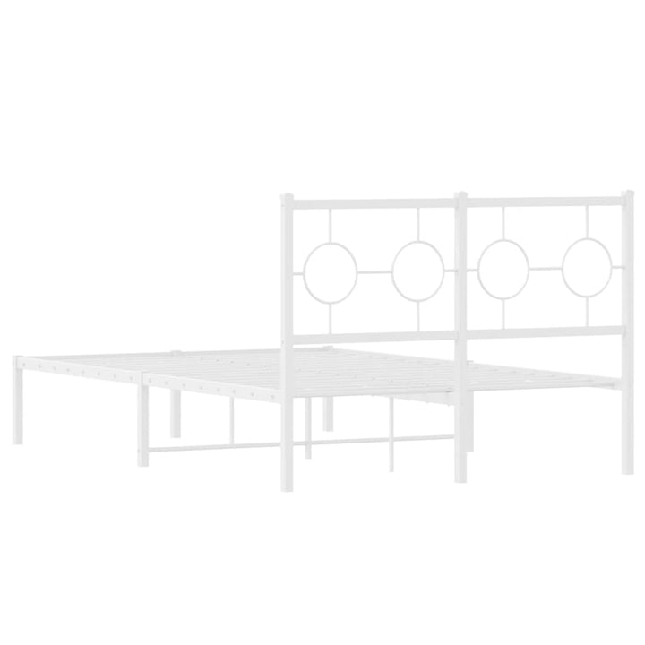 sengeramme med sengegavl 120x200 cm metal hvid