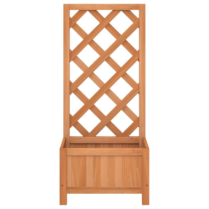 plantekasse med espalier massivt grantræ brun