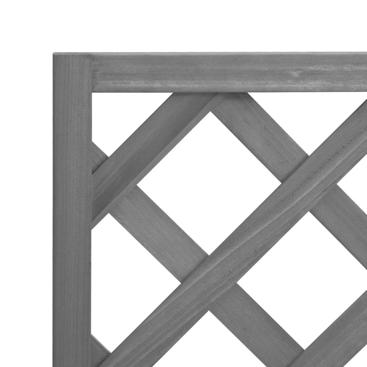 plantekasse med espalier massivt grantræ grå