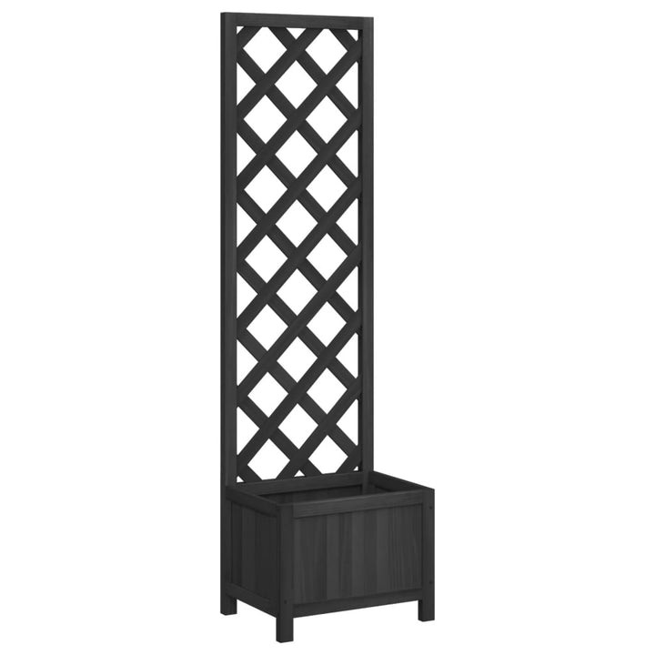plantekasse med espalier massivt grantræ sort