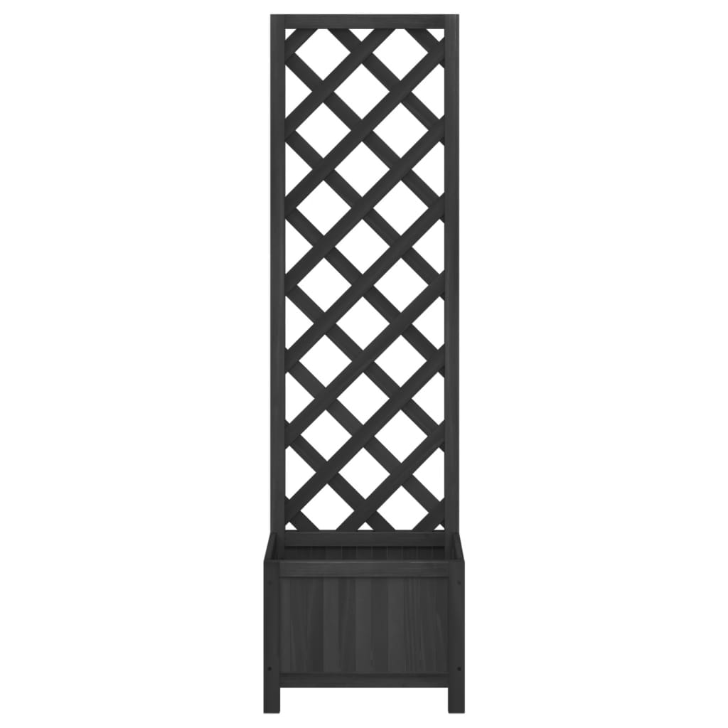 plantekasse med espalier massivt grantræ sort