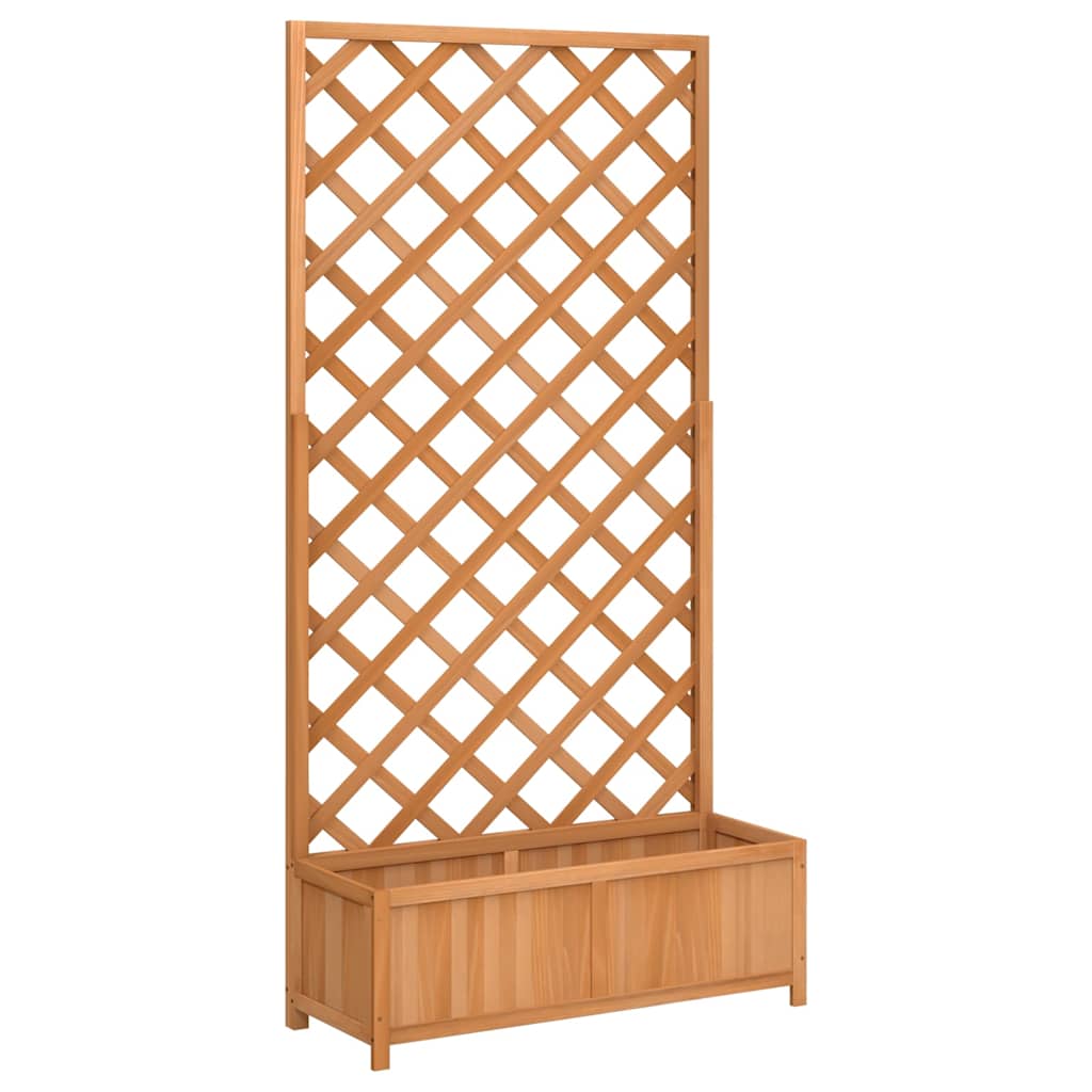 plantekasse med espalier massivt grantræ brun