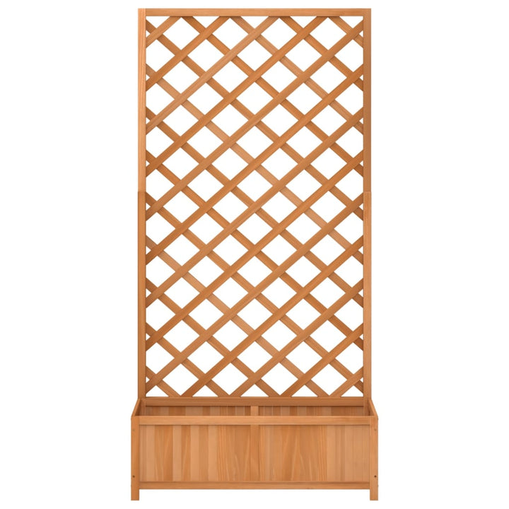 plantekasse med espalier massivt grantræ brun