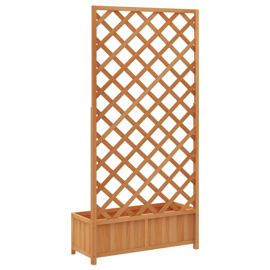plantekasse med espalier massivt grantræ brun