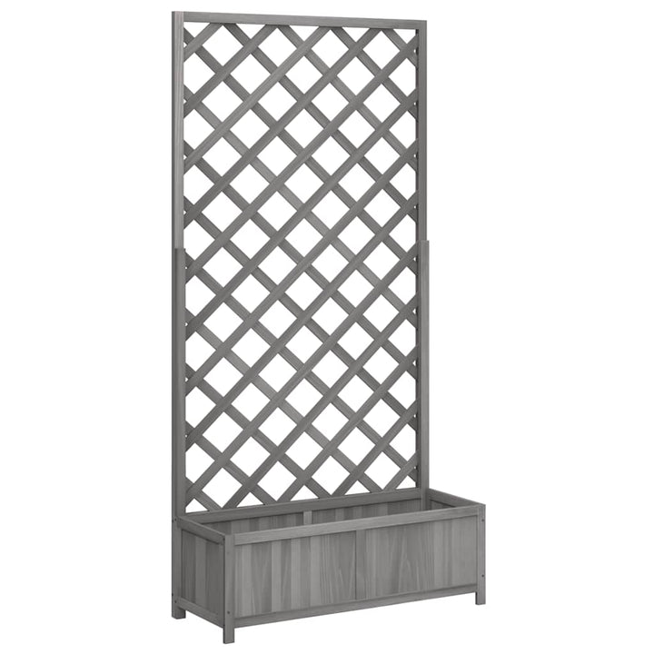 plantekasse med espalier massivt grantræ grå