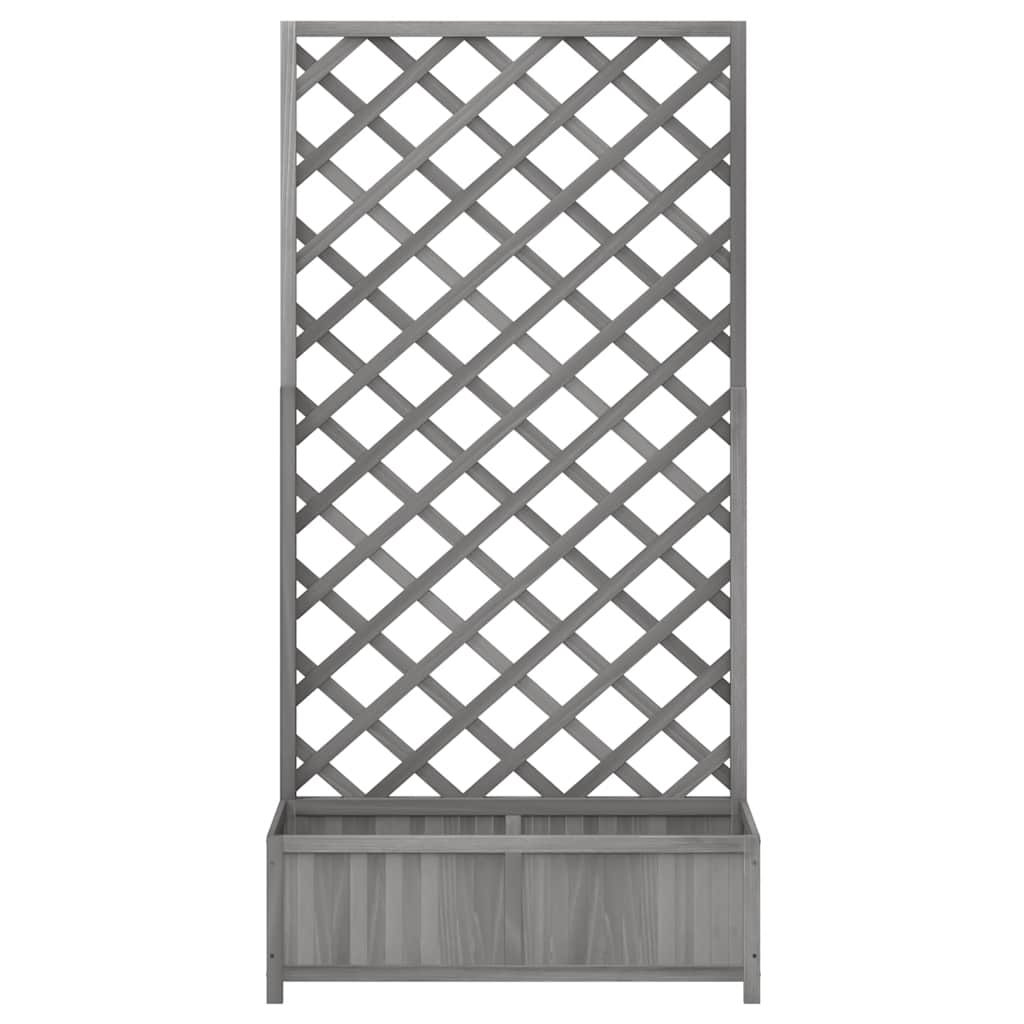 plantekasse med espalier massivt grantræ grå