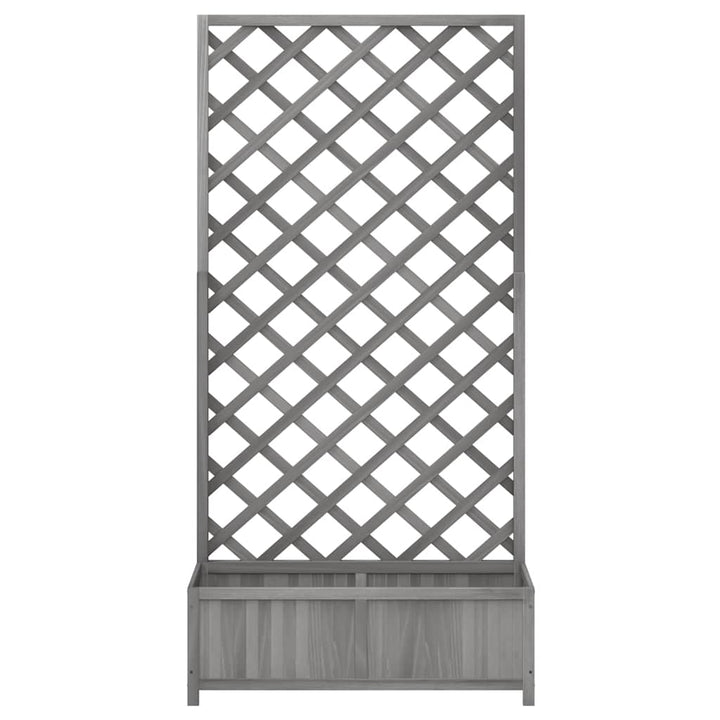 plantekasse med espalier massivt grantræ grå