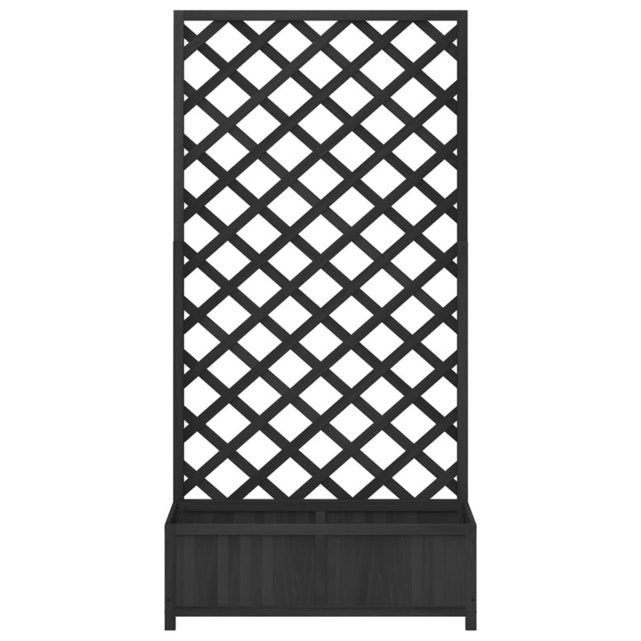 plantekasse med espalier massivt grantræ sort
