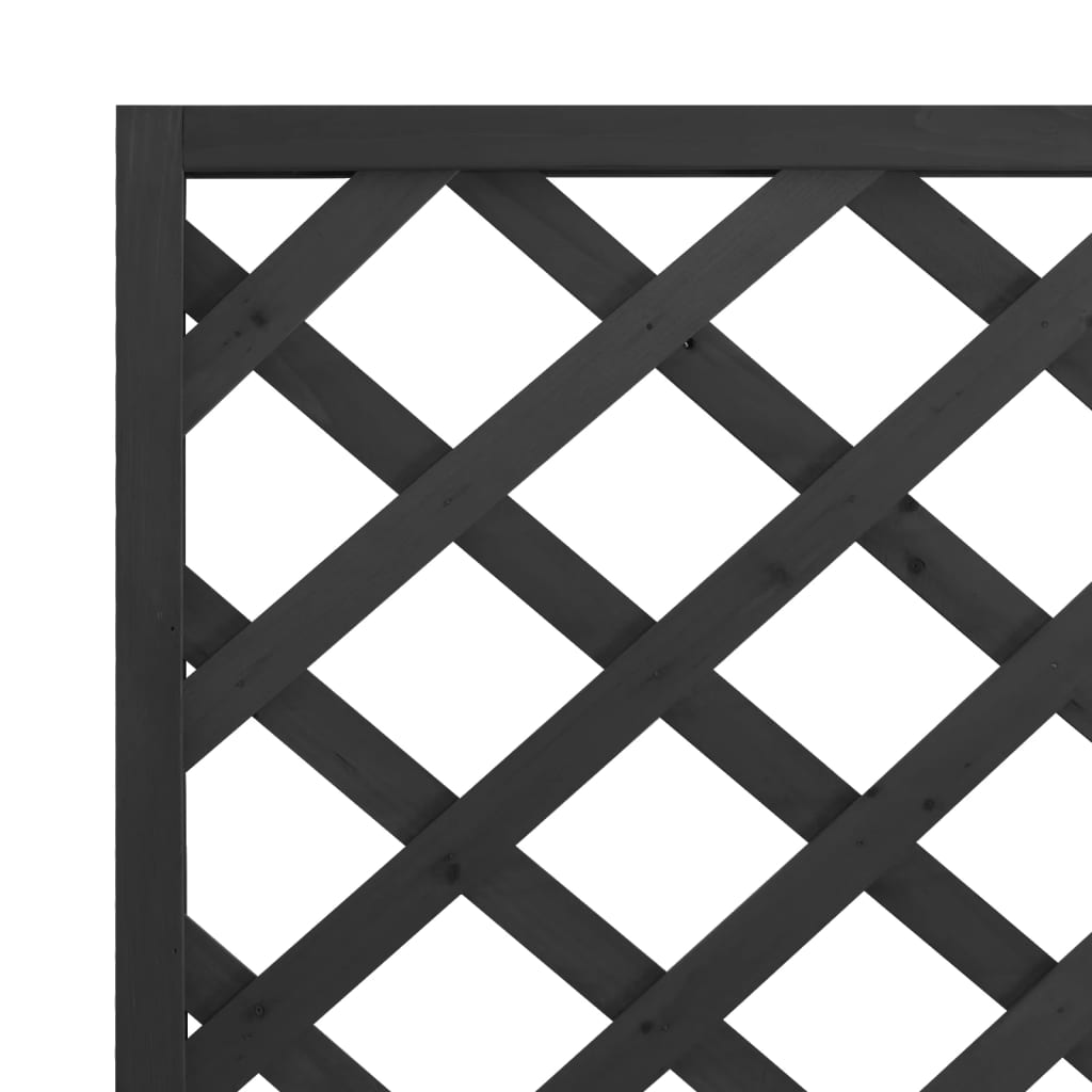 plantekasse med espalier massivt grantræ sort
