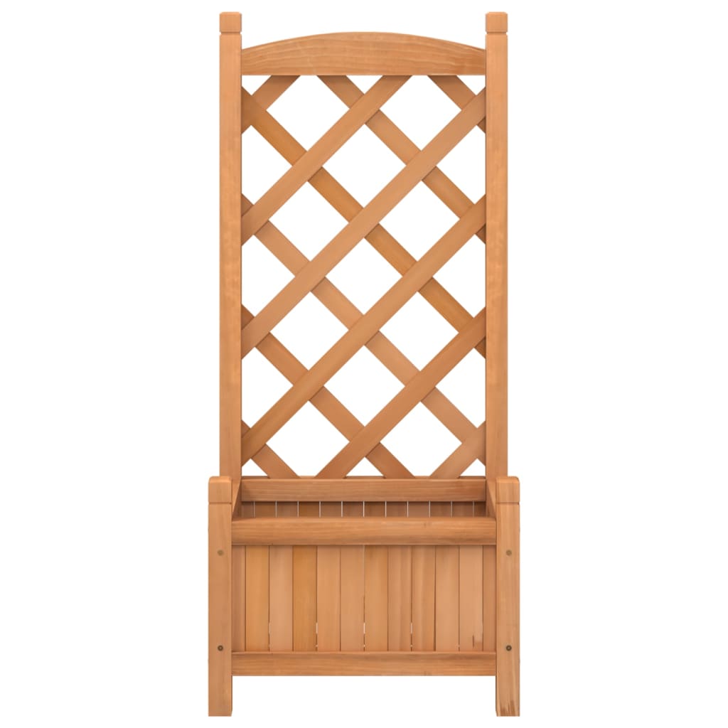 plantekasse med espalier massivt grantræ brun