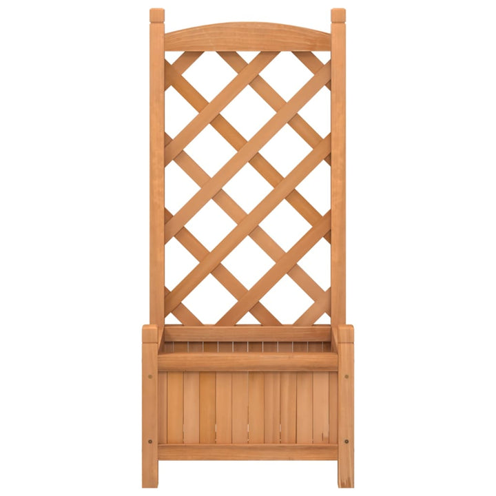 plantekasse med espalier massivt grantræ brun