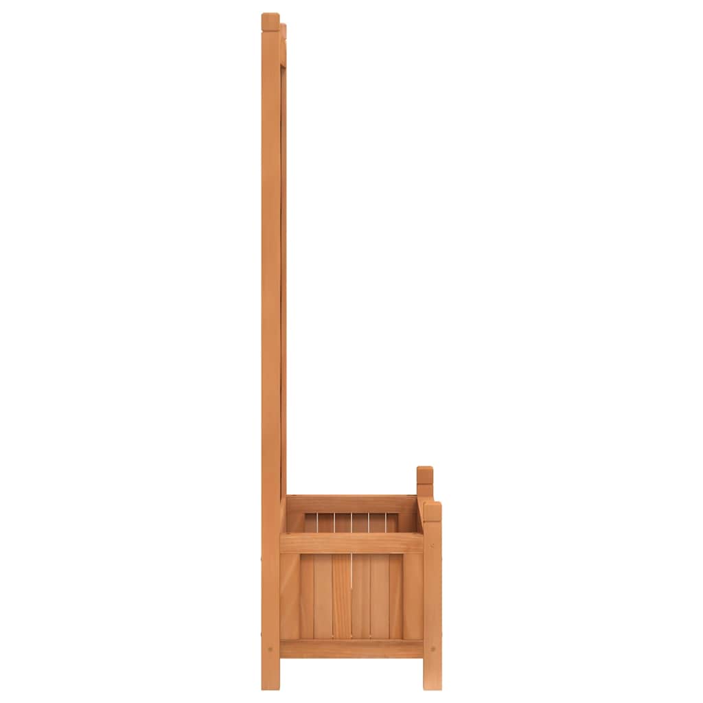 plantekasse med espalier brun 55x29,5x110 cm massivt grantræ