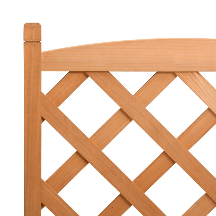 plantekasse med espalier brun 55x29,5x110 cm massivt grantræ