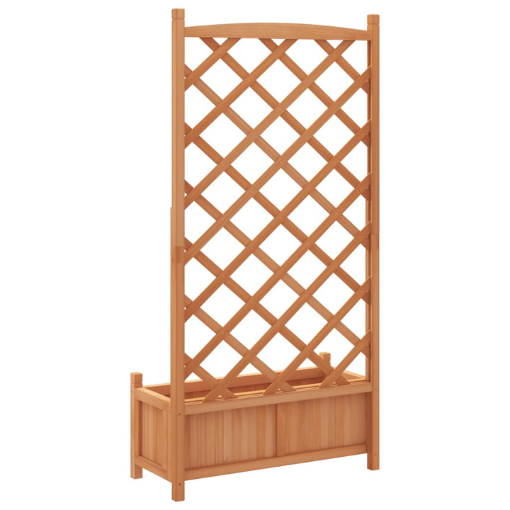 plantekasse med espalier massivt grantræ brun