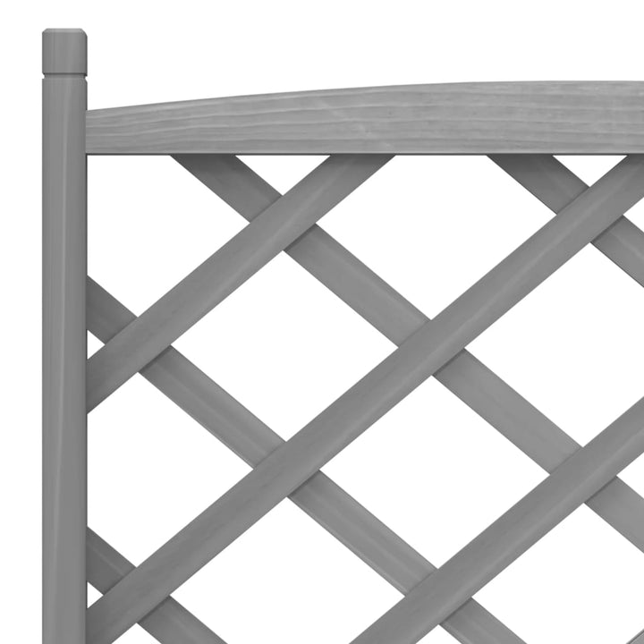 plantekasse med espalier massivt grantræ grå