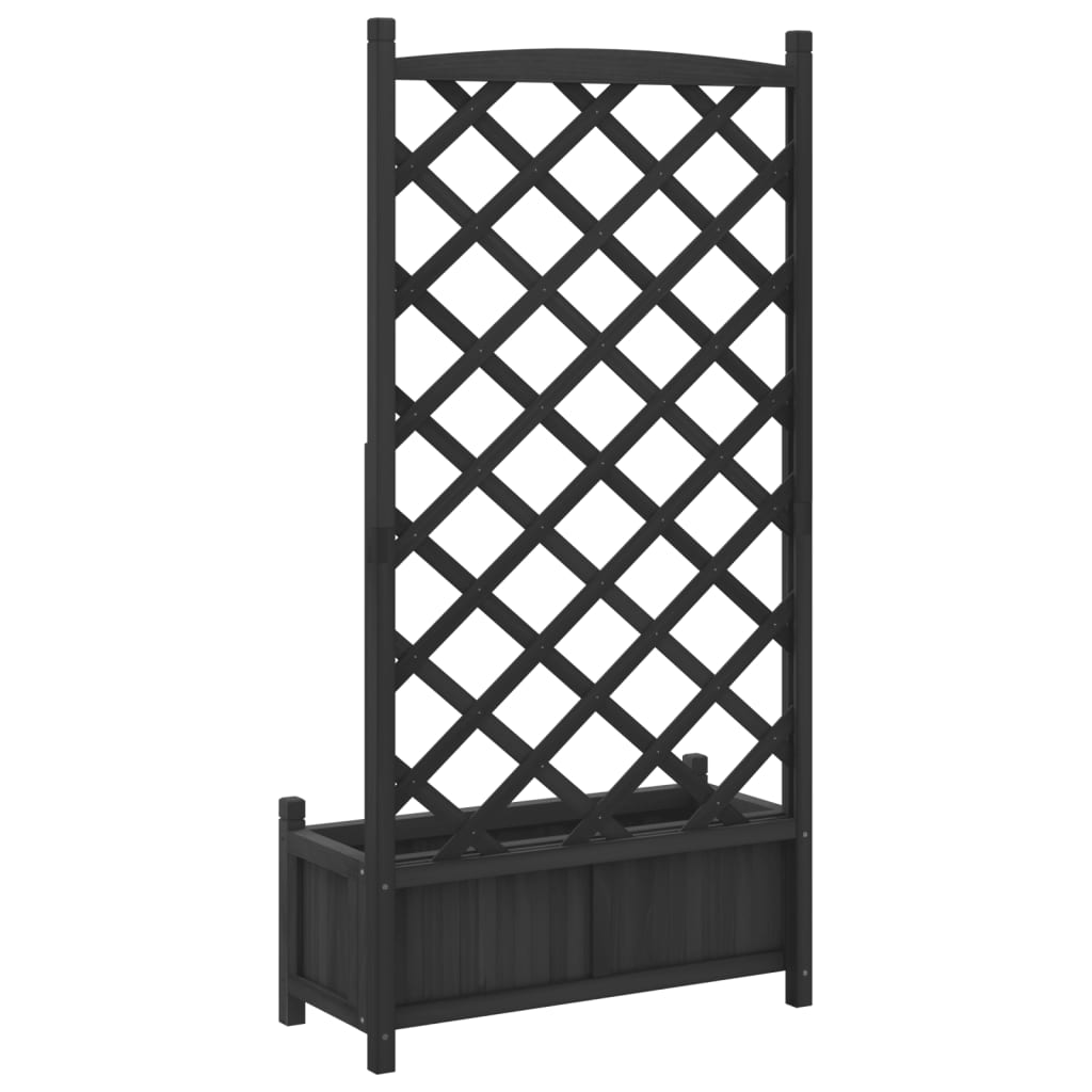 plantekasse med espalier massivt grantræ sort