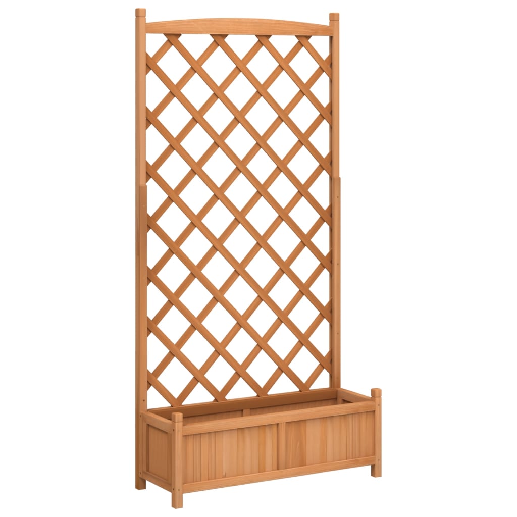 plantekasse med espalier massivt grantræ brun