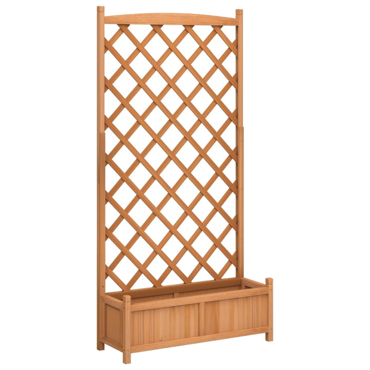 plantekasse med espalier massivt grantræ brun