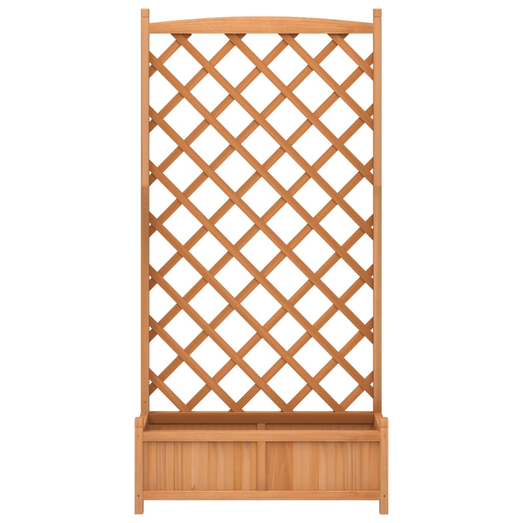 plantekasse med espalier massivt grantræ brun