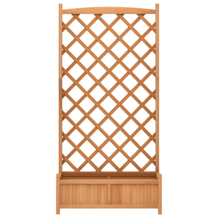plantekasse med espalier massivt grantræ brun
