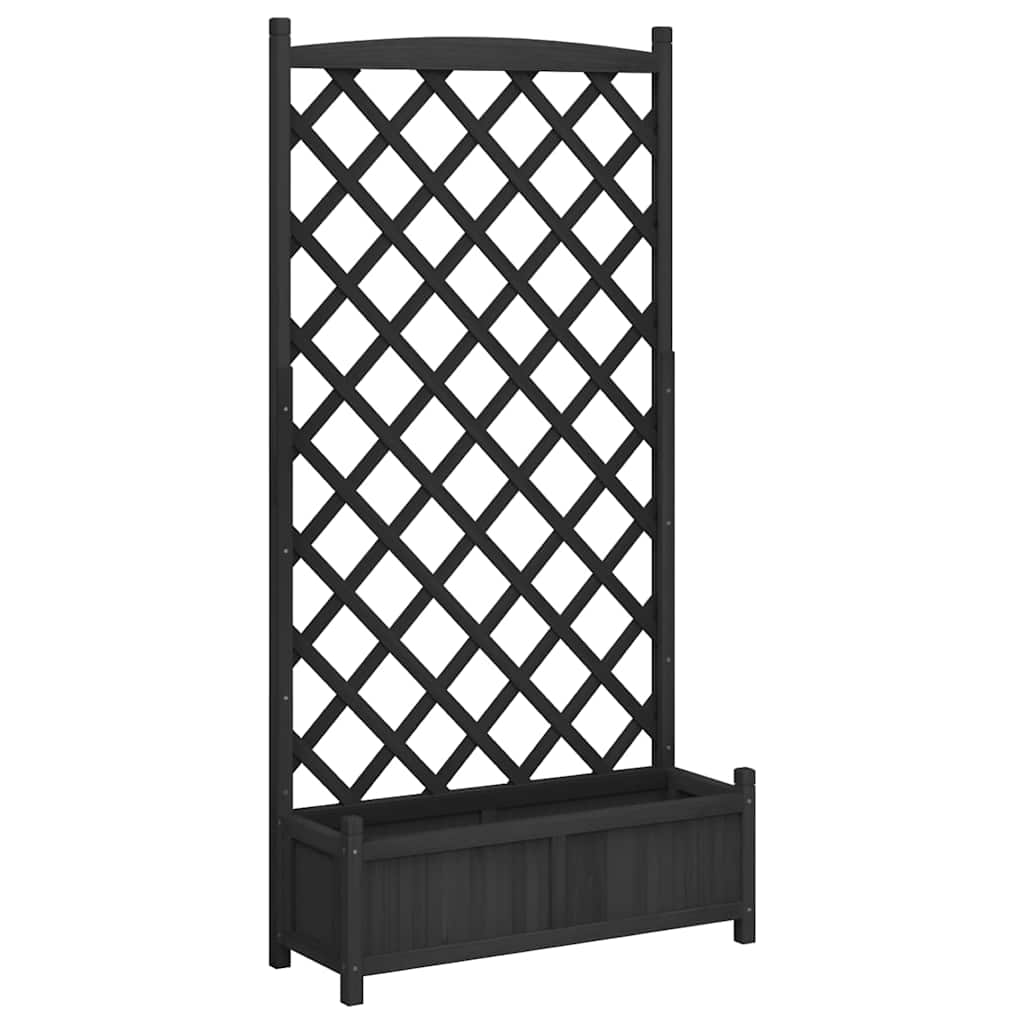 plantekasse med espalier massivt grantræ sort