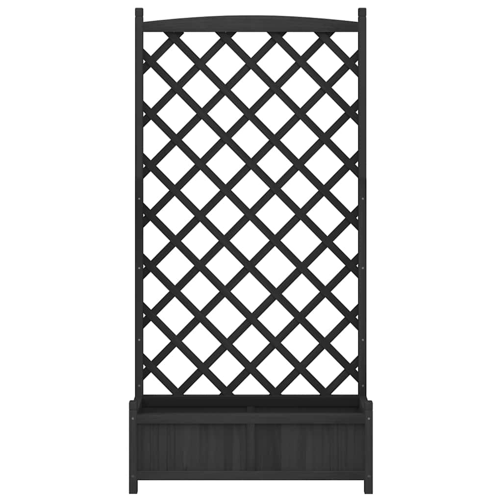 plantekasse med espalier massivt grantræ sort